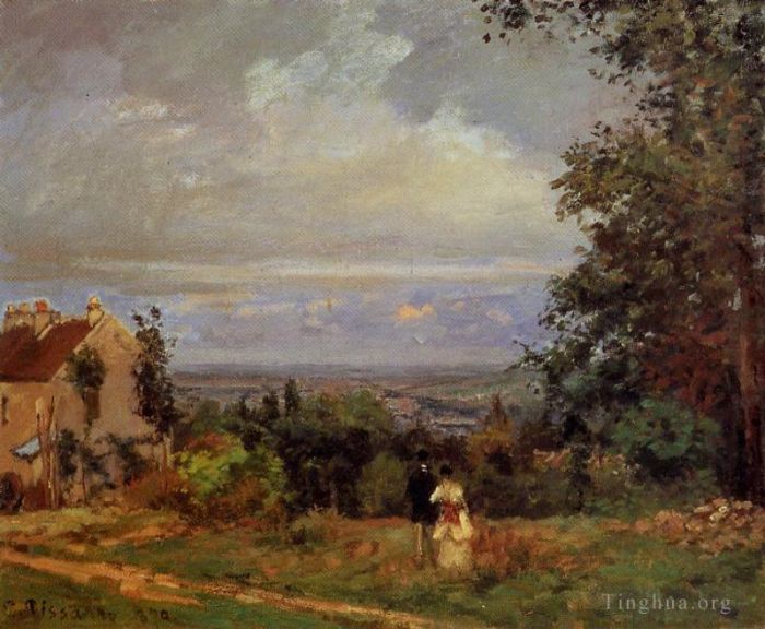 Camille Pissarro Peinture à l'huile - Paysage près de Louveciennes 1870