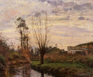 Camille Pissarro œuvres - Paysage avec petit ruisseau 1872