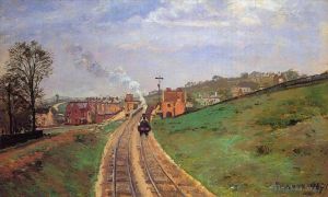 Camille Pissarro œuvres - Gare de Lordship Lane, Dulwich, 1871
