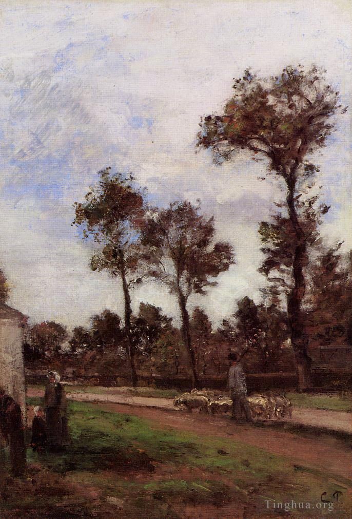 Camille Pissarro Peinture à l'huile - Louviciennes