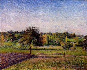 Camille Pissarro œuvres - Prés à Eragny 1886