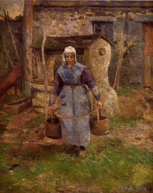 Camille Pissarro œuvres - Mère Presle Montfoucault 1874