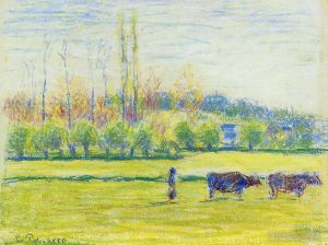 Camille Pissarro œuvres - Proche d'Éragny