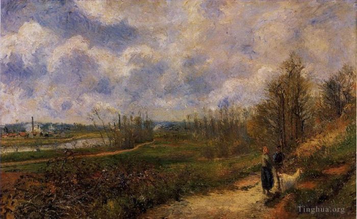 Camille Pissarro Peinture à l'huile - Chemin vers le chou pontoise 1878