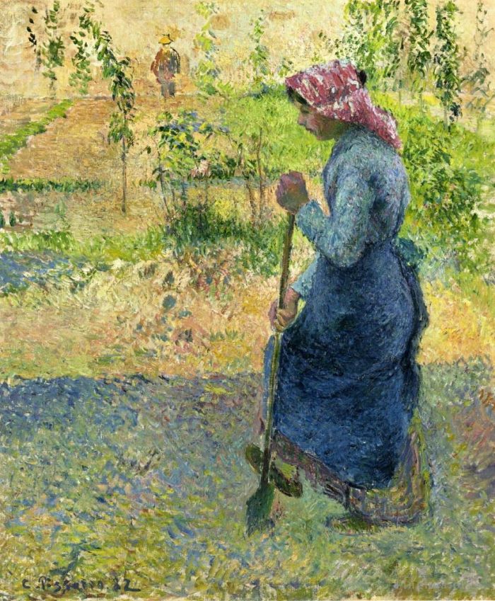 Camille Pissarro Peinture à l'huile - Paysanne couchée 1882