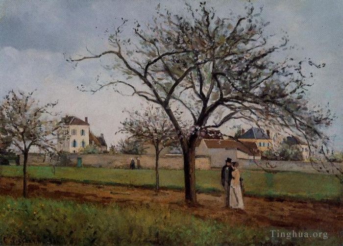 Camille Pissarro Peinture à l'huile - Maison du Père Gallien à Pontoise 1866