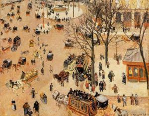 Camille Pissarro œuvres - Place du théâtre français 1898