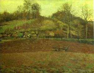 Camille Pissarro œuvres - Terre labourée 1874