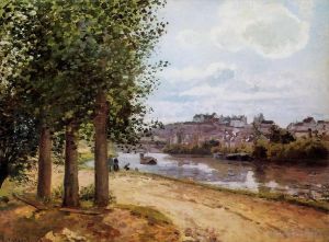 Camille Pissarro œuvres - Pontoise bords de l'oise 1872