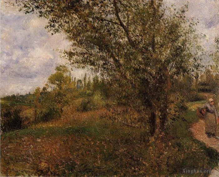 Camille Pissarro Peinture à l'huile - Paysage de Pontoise à travers les champs 1879