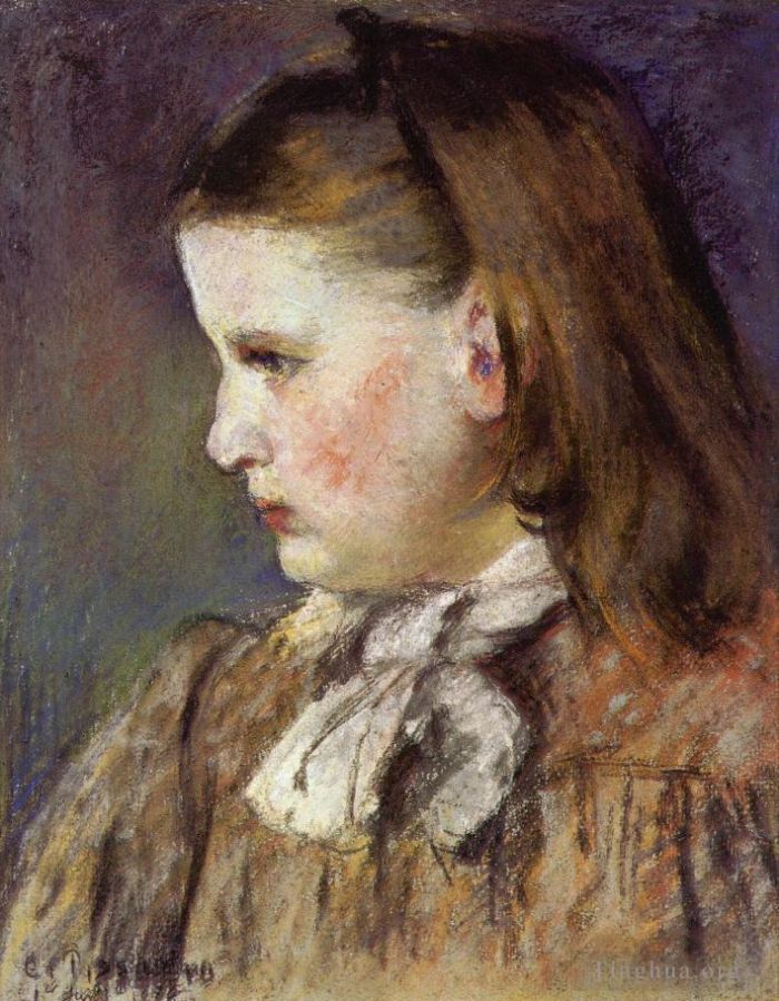 Camille Pissarro Peinture à l'huile - Portrait d'Eugénie Estruc 1876