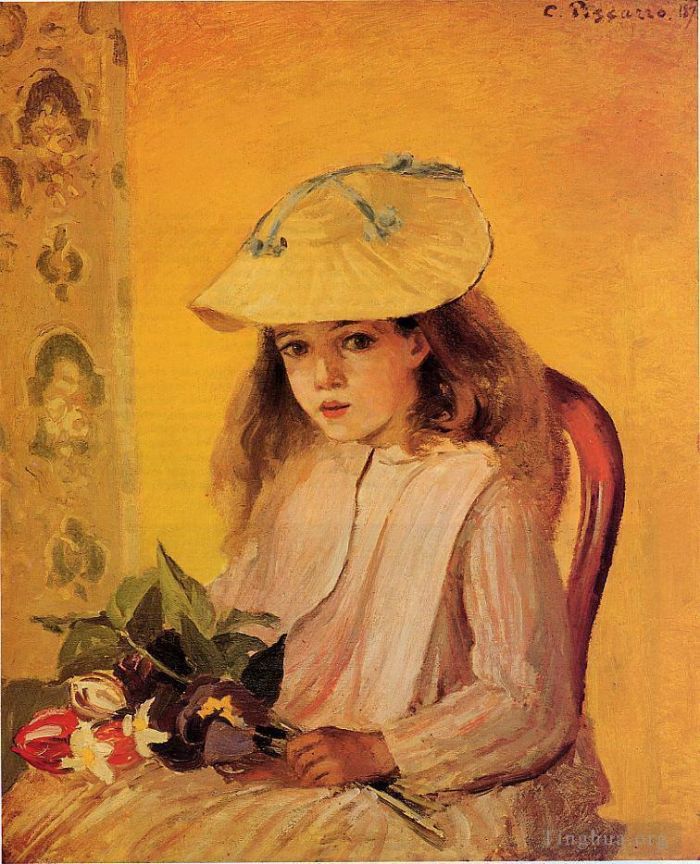 Camille Pissarro Peinture à l'huile - Portrait de Jeanne 1872