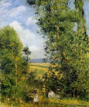Camille Pissarro œuvres - Repos dans les bois pontoise 1878