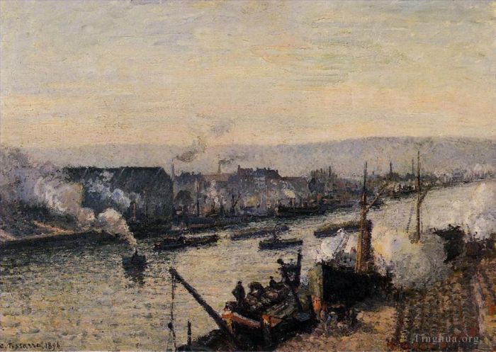 Camille Pissarro Peinture à l'huile - Saint Sever Port Rouen 1896