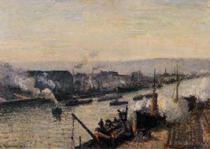 Camille Pissarro œuvres - Saint Sever Port Rouen 1896