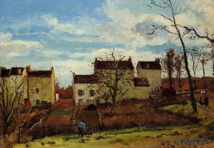 Camille Pissarro Peinture à l'huile - Printemps à Pontoise 1872