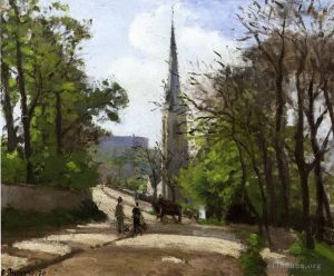 Camille Pissarro œuvres - L'église St Stephen Lower Norwood 1870