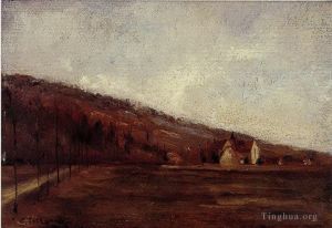 Camille Pissarro œuvres - Etude pour les bords de marne hiver 1866