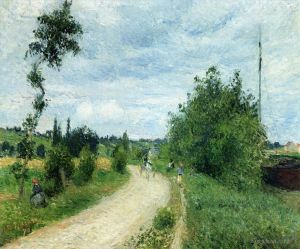 Camille Pissarro œuvres - La route d'Auvers Pontoise 1879