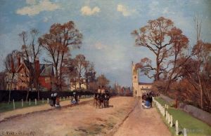 Camille Pissarro œuvres - L'avenue Sydenham 1871
