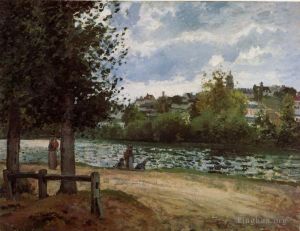 Camille Pissarro œuvres - Les bords de l'oise à pontoise 1870