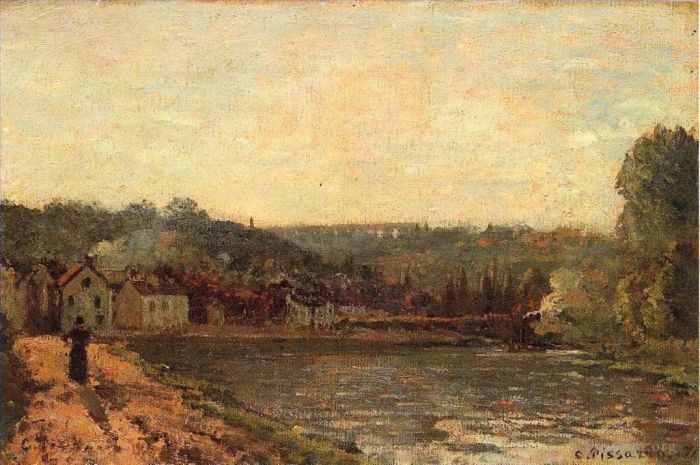 Camille Pissarro Peinture à l'huile - Les bords de seine à Bougival 1871