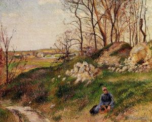 Camille Pissarro œuvres - Les carrières du chou pontoise 1882