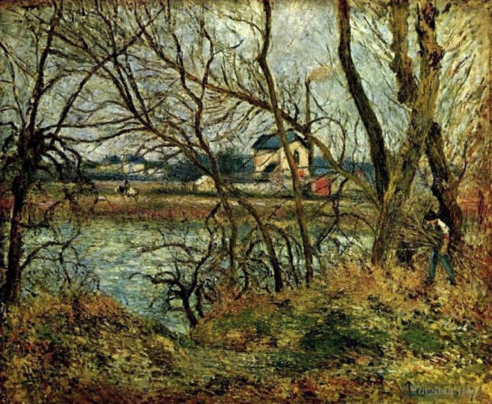 Camille Pissarro Peinture à l'huile - Le chemin d'escalade l'ermitage 1877