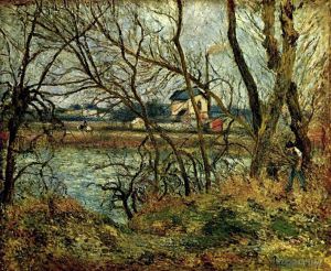 Camille Pissarro œuvres - Le chemin d'escalade l'ermitage 1877