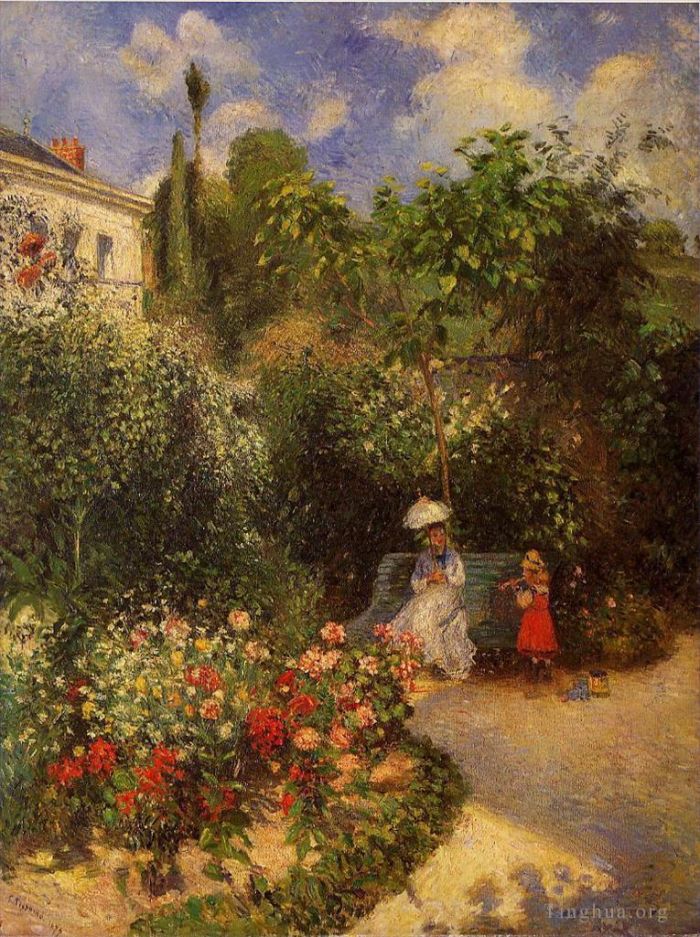 Camille Pissarro Peinture à l'huile - Le jardin de pontoise 1877