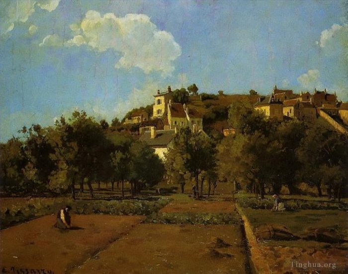 Camille Pissarro Peinture à l'huile - Les jardins de l'ermitage pontoise