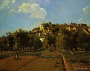 Camille Pissarro œuvres - Les jardins de l'ermitage pontoise