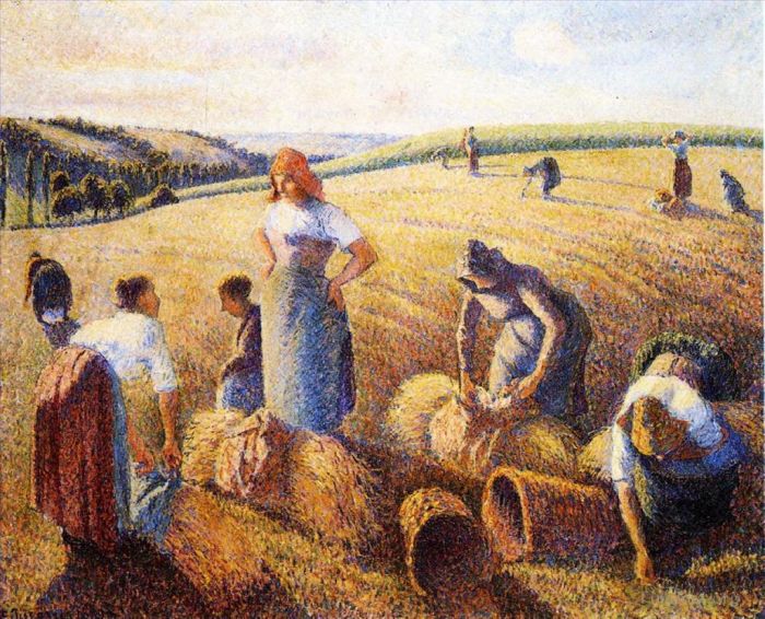 Camille Pissarro Peinture à l'huile - Les glaneurs 1889
