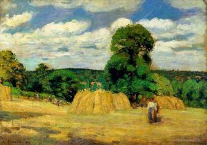 Camille Pissarro œuvres - Les vendanges à Montfoucault 1876