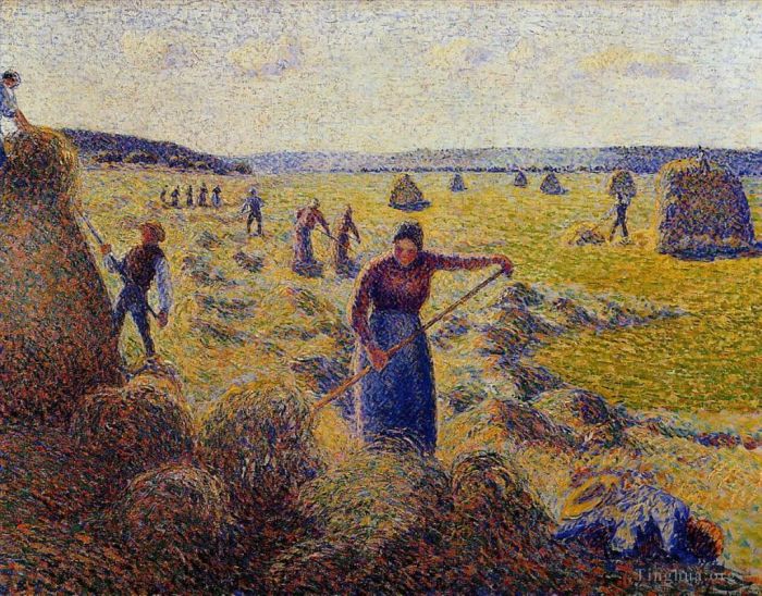 Camille Pissarro Peinture à l'huile - La Récolte des Foins, Eragny