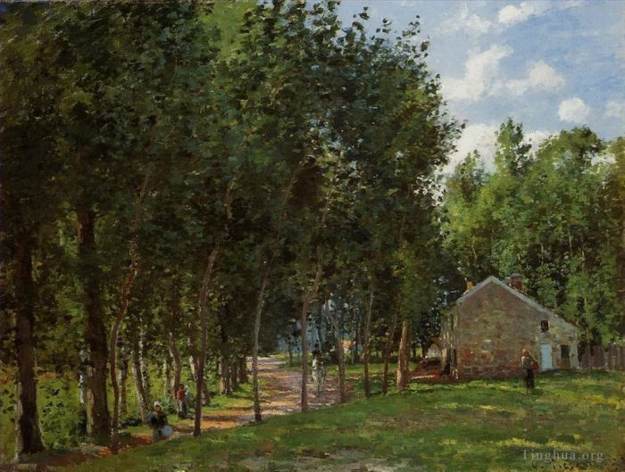 Camille Pissarro Peinture à l'huile - La maison dans la forêt 1872