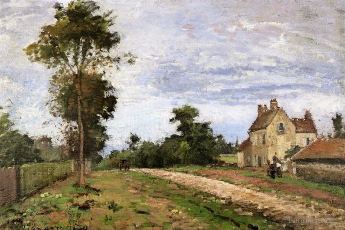 Camille Pissarro Peinture à l'huile - La maison de monsieur Musy Louveciennes 1870