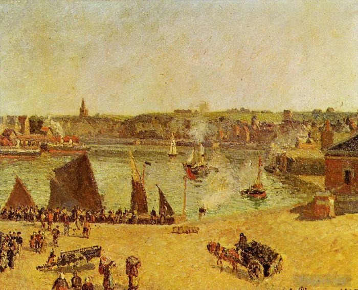 Camille Pissarro Peinture à l'huile - L'arrière-port Dieppe 1902