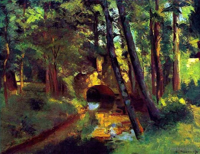 Camille Pissarro Peinture à l'huile - Le petit pont pontoise 1871