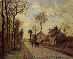 Camille Pissarro œuvres - La route de Louveciennes 1870