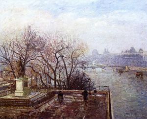 Camille Pissarro œuvres - La brume matinale du Louvre 1901