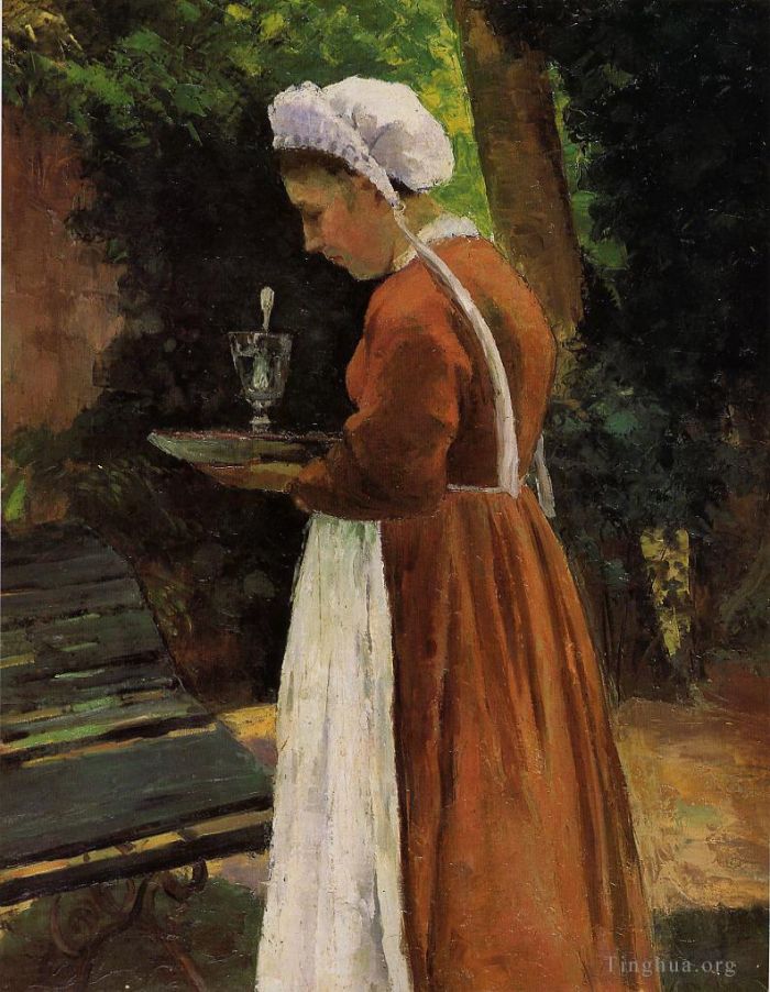 Camille Pissarro Peinture à l'huile - La servante 1867