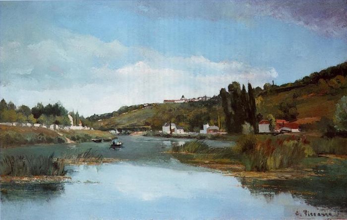 Camille Pissarro Peinture à l'huile - La marne à Chennevières 1864