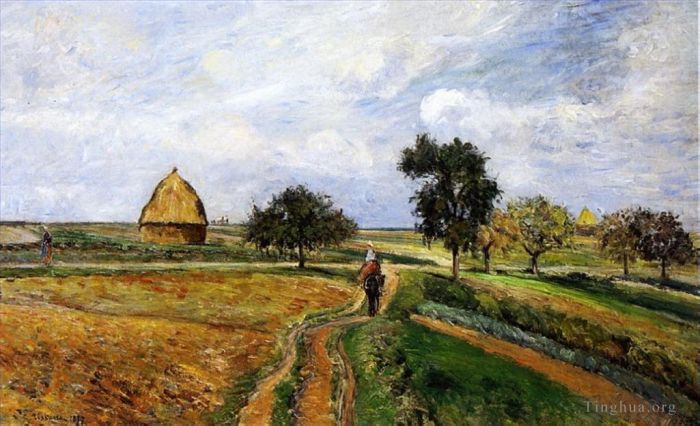 Camille Pissarro Peinture à l'huile - L'ancienne route d'Ennery à Pontoise 1877