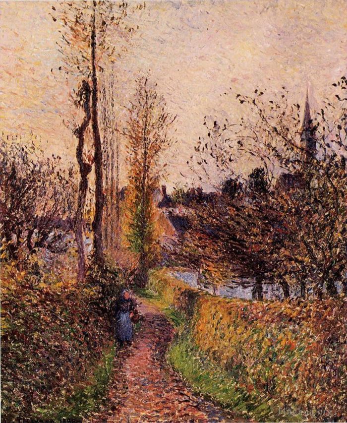 Camille Pissarro Peinture à l'huile - Le chemin de Basincourt 1884