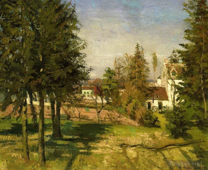 Camille Pissarro Peinture à l'huile - Les pins de Louveciennes 1870