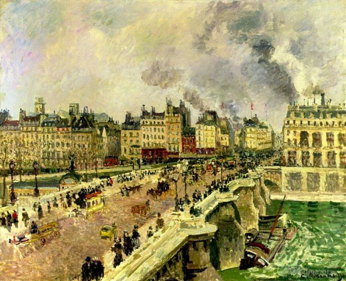 Camille Pissarro Peinture à l'huile - Le pont neuf naufrage de la bonne simple 1901