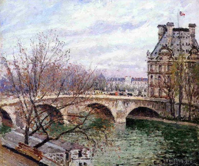Camille Pissarro Peinture à l'huile - Le pont royal et le pavillon de flore