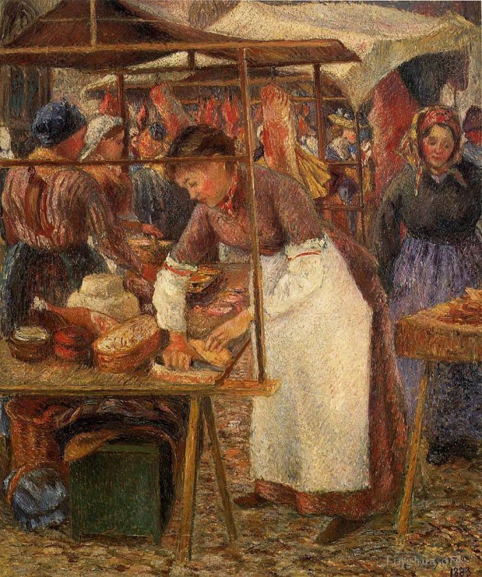 Camille Pissarro Peinture à l'huile - Le charcutier 1883