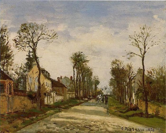Camille Pissarro Peinture à l'huile - La route de Versailles à Louveciennes 1870